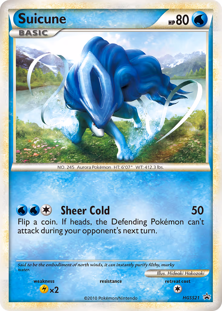 Suicune HGSS21 Pokemon card
