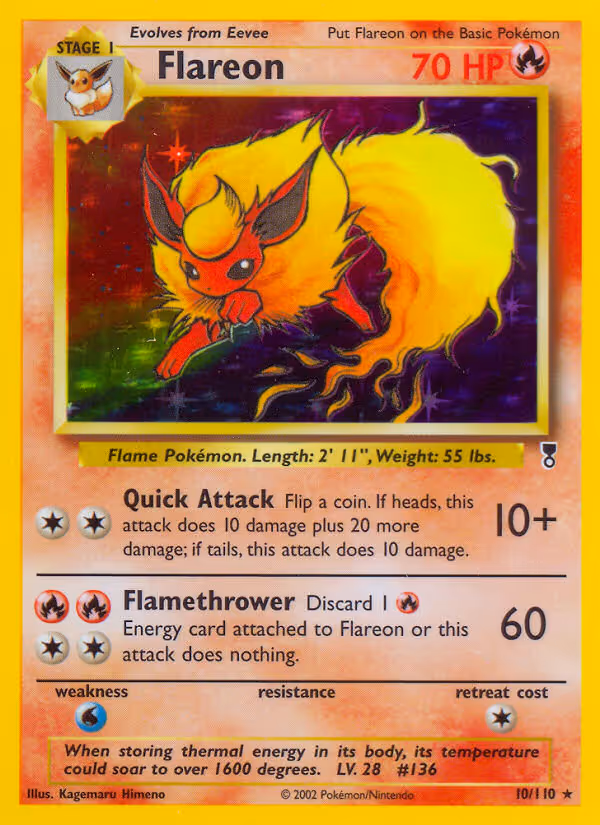 Flareon 10/110 Pokemon card