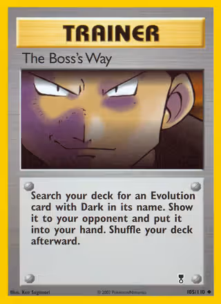 The Boss's Way 105/110 Pokemon card