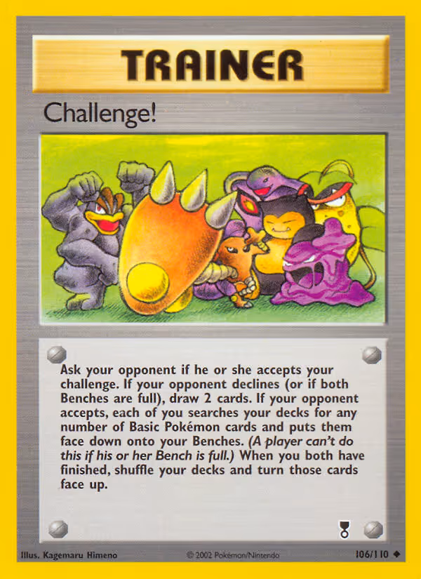 Challenge! 106/110 Pokemon card