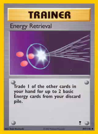 Energy Retrieval 107/110 Pokemon card