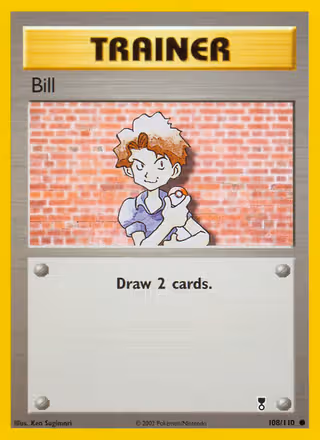 Bill 108/110 Pokemon card
