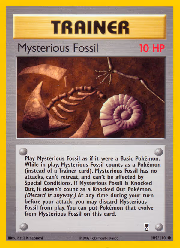 Mysterious Fossil 109/110 Pokemon card
