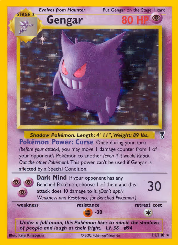 Gengar 11/110 Pokemon card