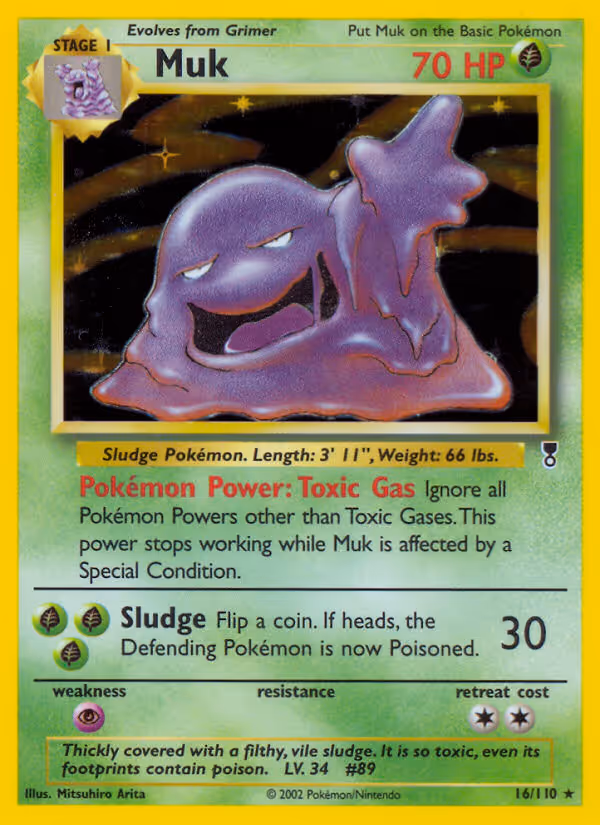 Muk 16/110 Pokemon card