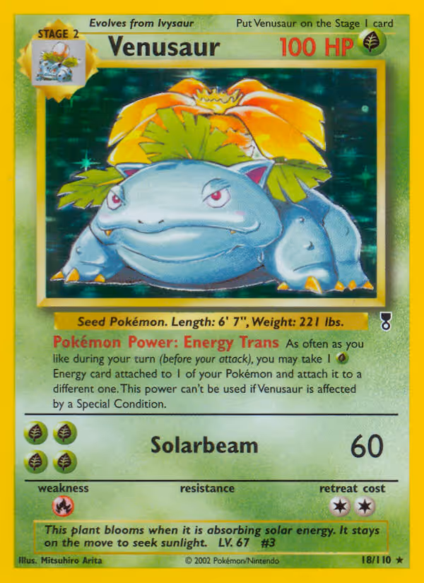 Venusaur 18/110 Pokemon card