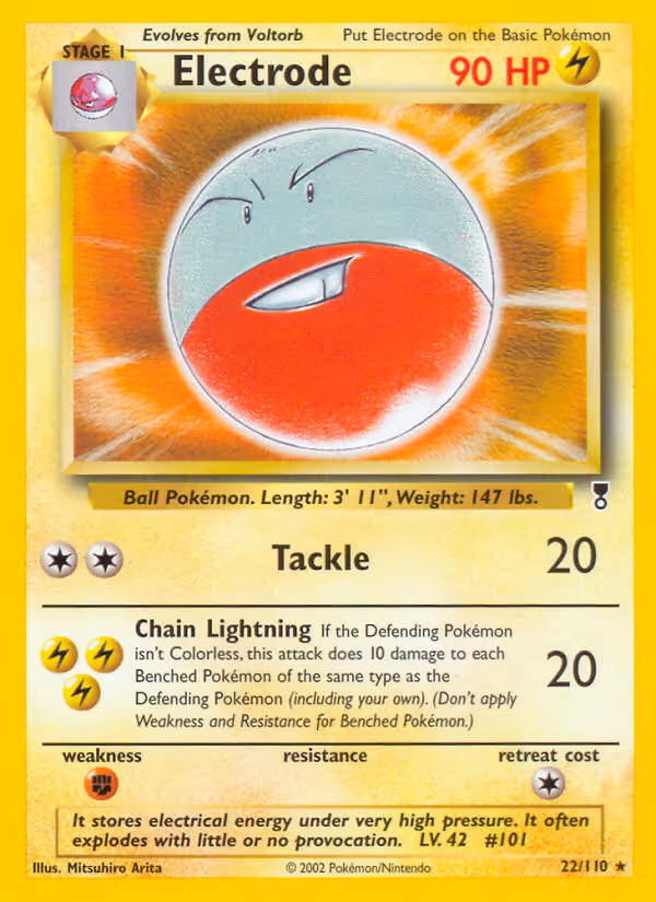 Electrode 22/110 Pokemon card