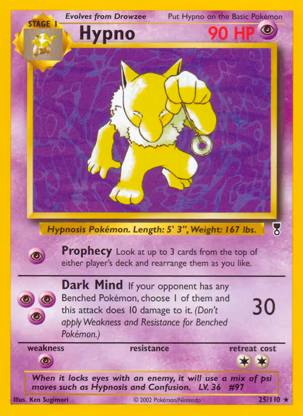 Hypno 25/110 Pokemon card