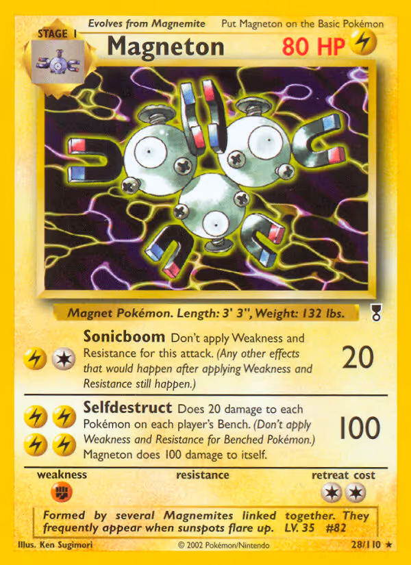 Magneton 28/110 Pokemon card