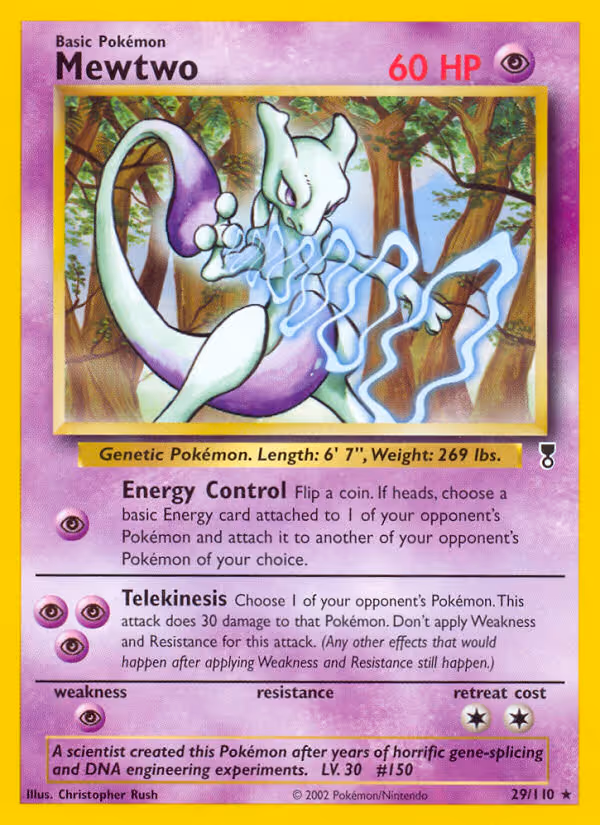 Mewtwo 29/110 Pokemon card