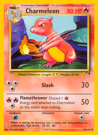 Charmeleon 37/110 Pokemon card