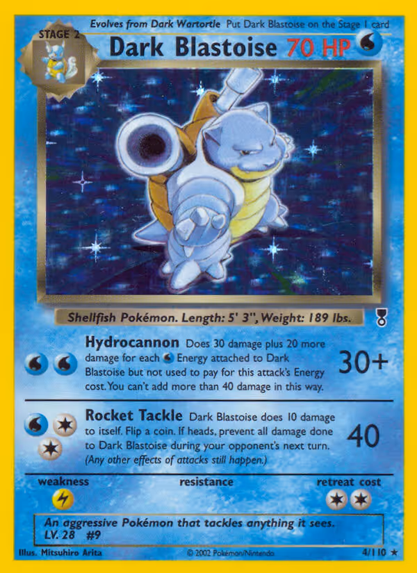 Dark Blastoise 4/110 Pokemon card