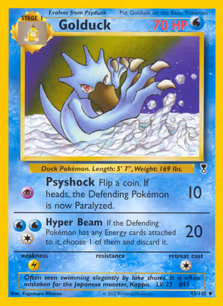 Golduck 43/110 Pokemon card