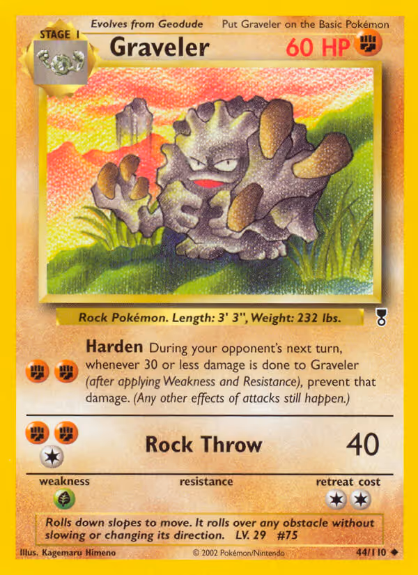 Graveler 44/110 Pokemon card