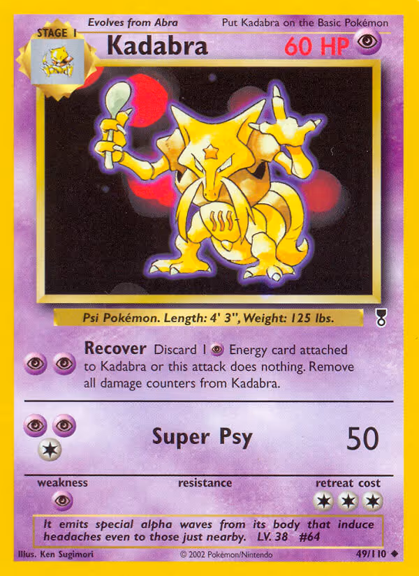 Kadabra 49/110 Pokemon card