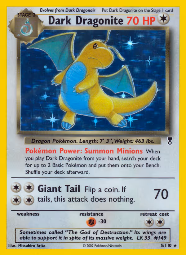 Dark Dragonite 5/110 Pokemon card