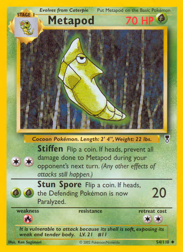Metapod 54/110 Pokemon card