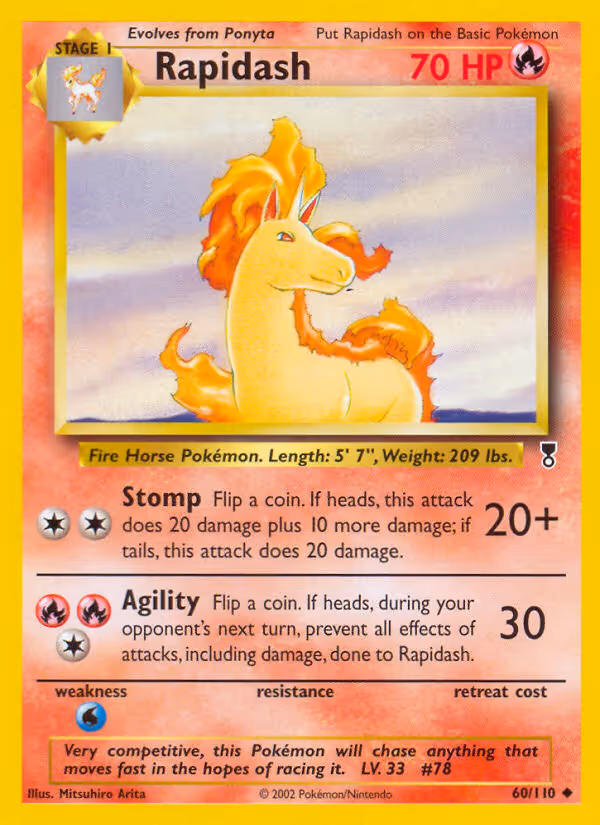 Rapidash 60/110 Pokemon card