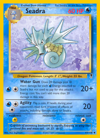 Seadra 63/110 Pokemon card