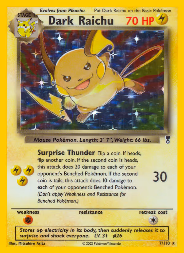 Dark Raichu 7/110 Pokemon card