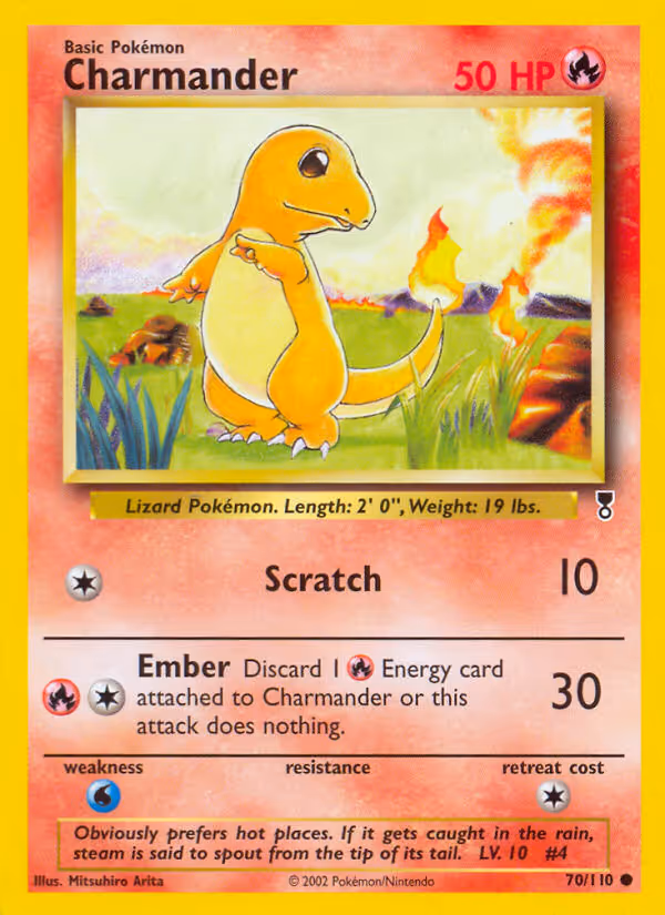 Charmander 70/110 Pokemon card