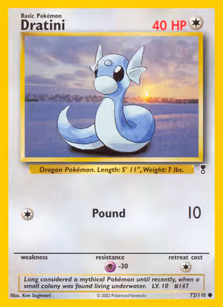 Dratini 72/110 Pokemon card