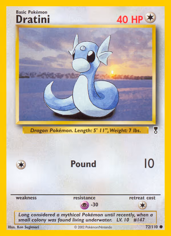 Dratini 72/110 Pokemon card
