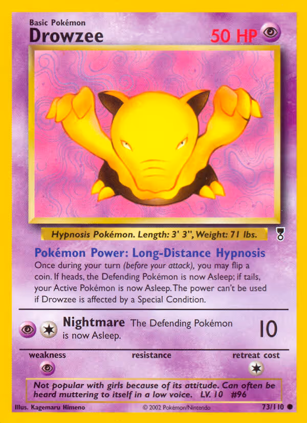 Drowzee 73/110 Pokemon card