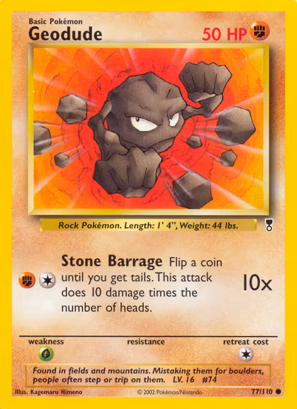 Geodude 77/110 Pokemon card
