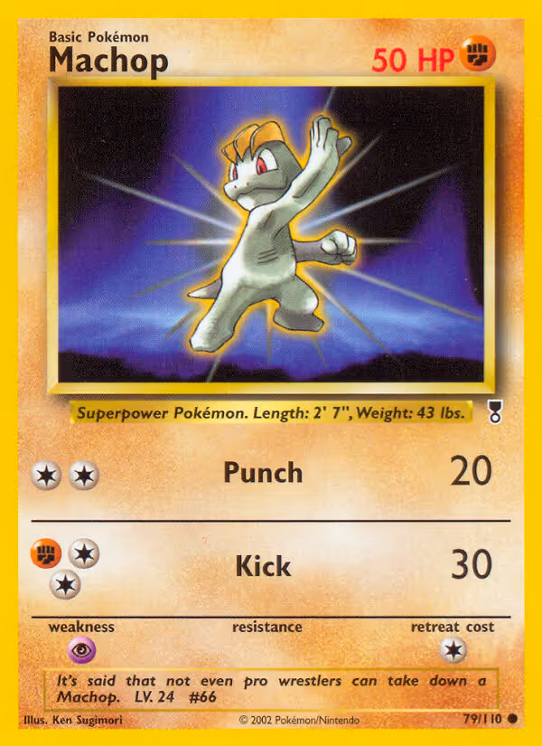 Machop 79/110 Pokemon card