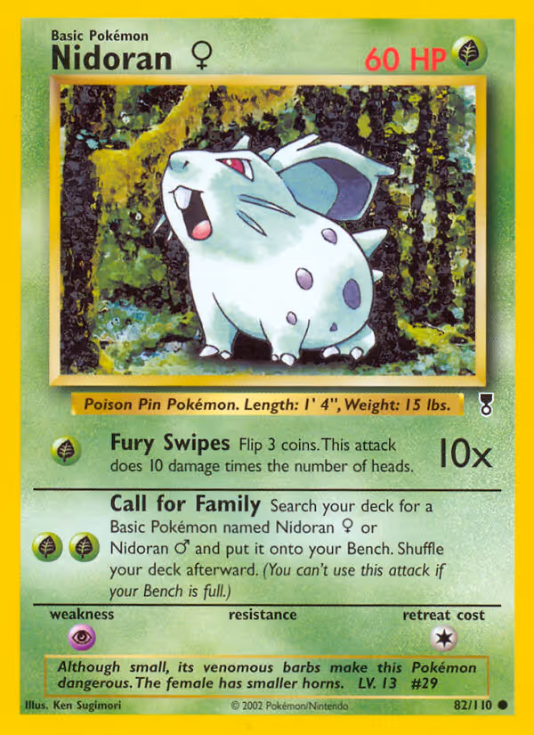 Nidoran♀ 82/110 Pokemon card