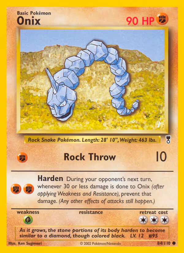 Onix 84/110 Pokemon card
