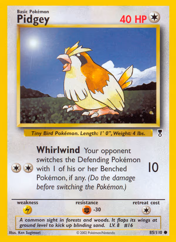 Pidgey 85/110 Pokemon card