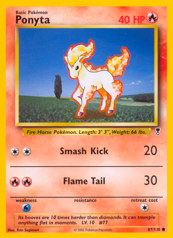 Ponyta 87/110 Pokemon card