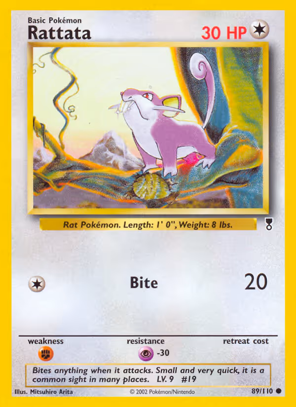 Rattata 89/110 Pokemon card