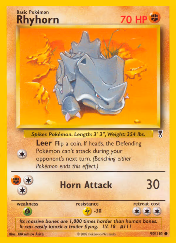 Rhyhorn 90/110 Pokemon card