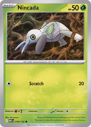 Nincada 16/132 Pokemon card