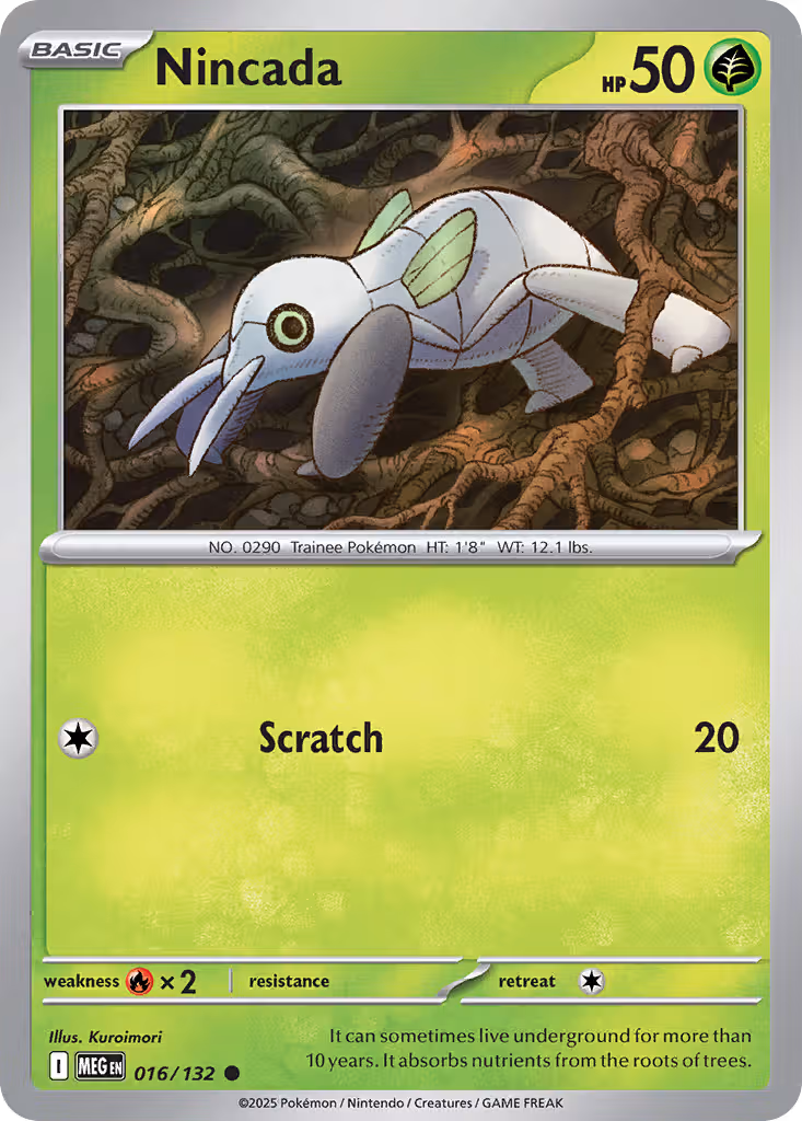 Nincada 16/132 Pokemon card