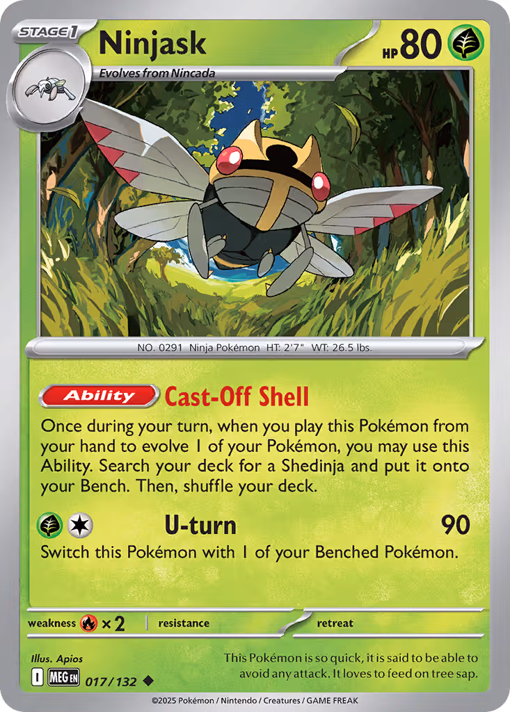 Ninjask 17/132 Pokemon card