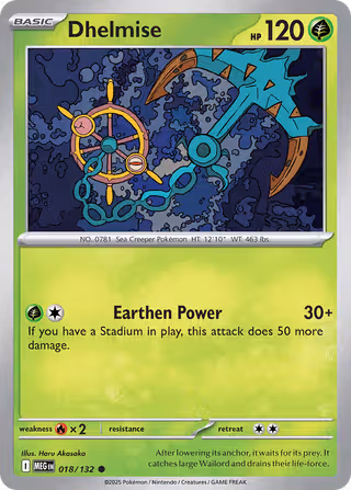 Dhelmise 18/132 Pokemon card