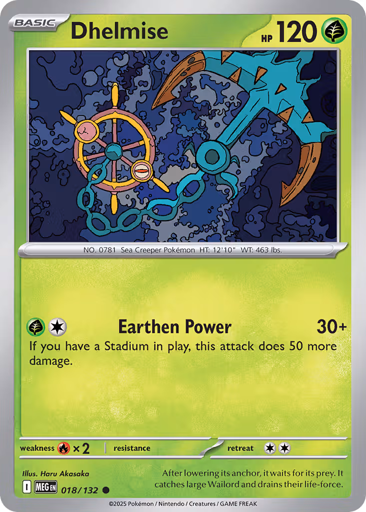 Dhelmise 18/132 Pokemon card