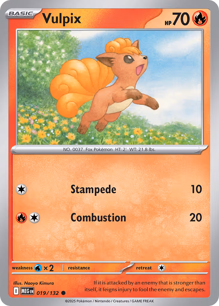 Vulpix 19/132 Pokemon card