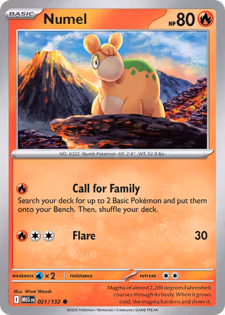 Numel 21/132 Pokemon card