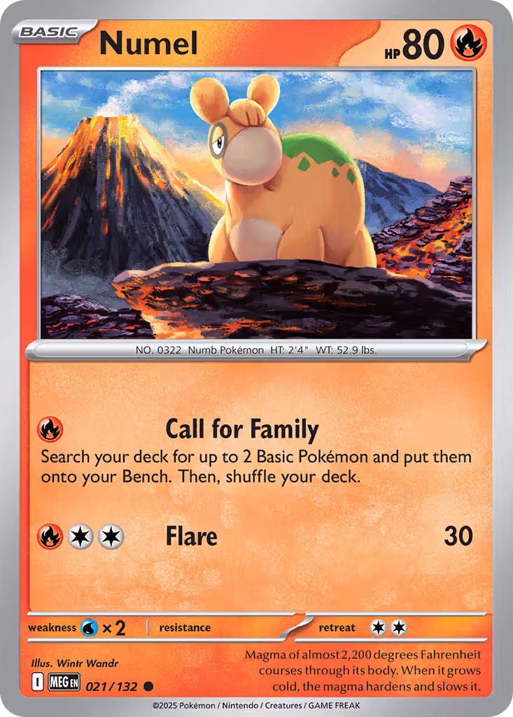 Numel 21/132 Pokemon card