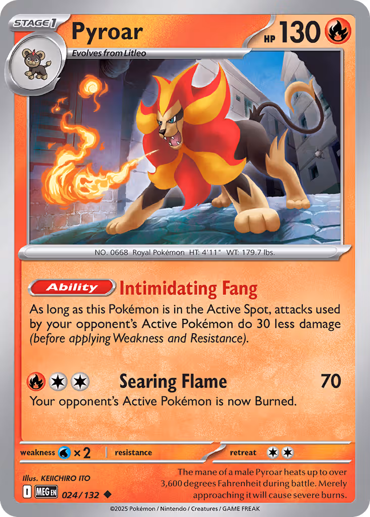 Pyroar 24/132 Pokemon card