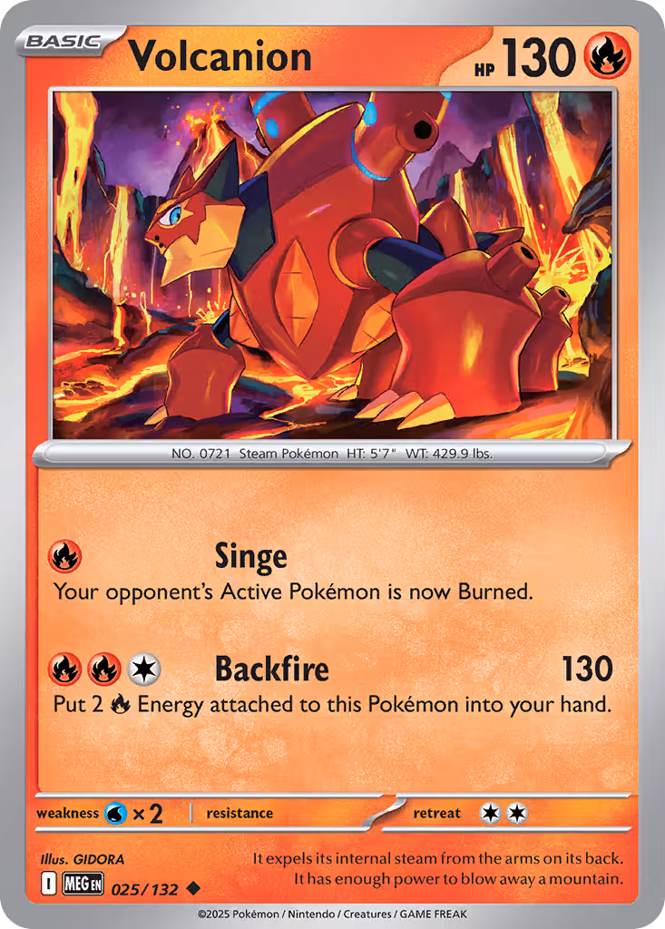 Volcanion 25/132 Pokemon card