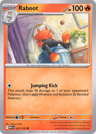 Raboot 27/132 Pokemon card