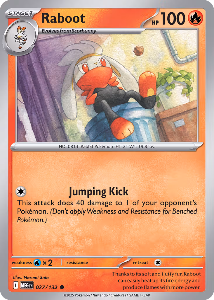 Raboot 27/132 Pokemon card