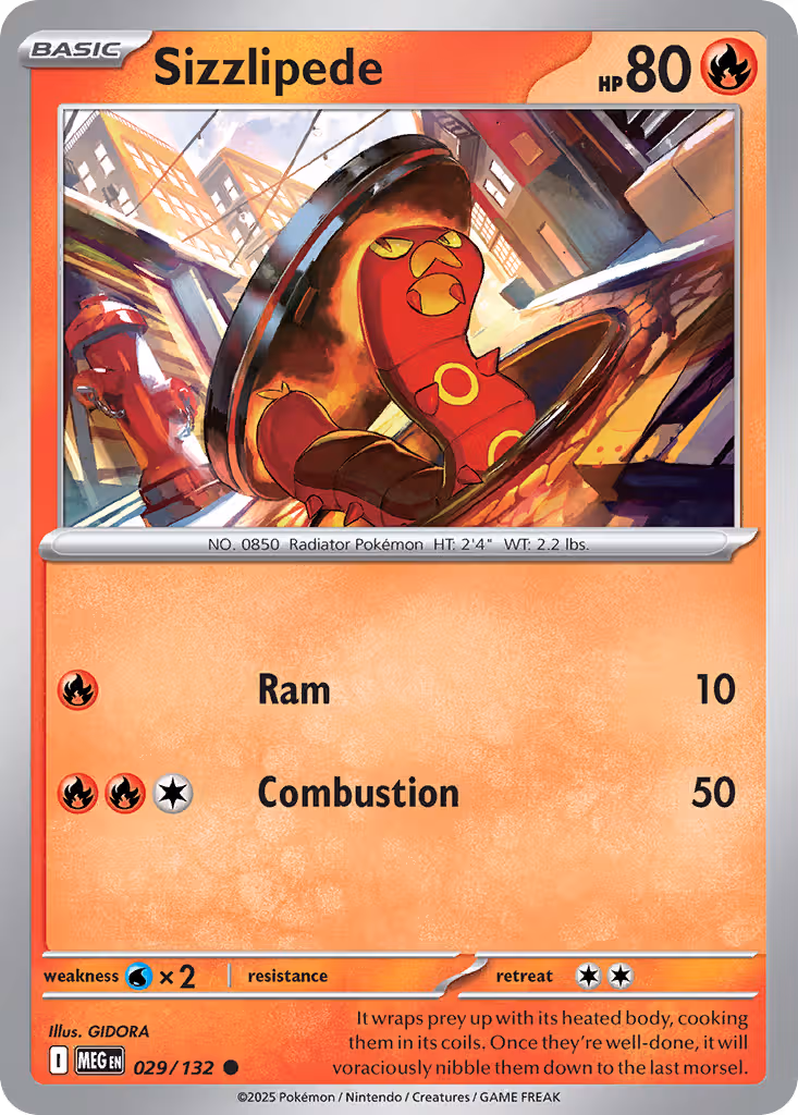 Sizzlipede 29/132 Pokemon card