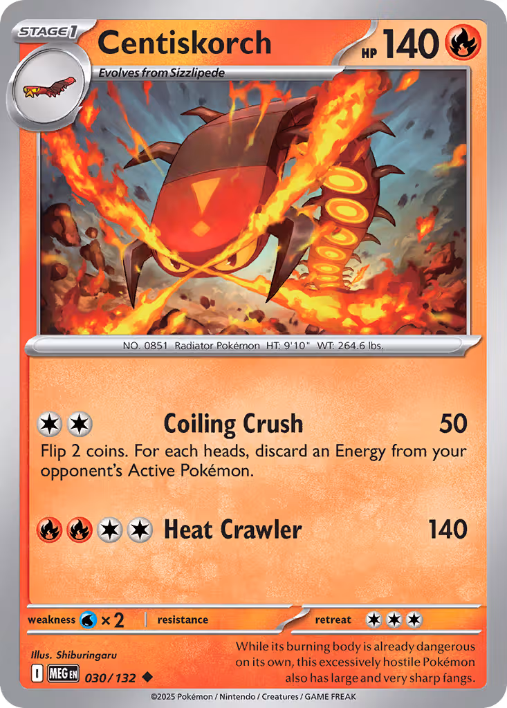 Centiskorch 30/132 Pokemon card